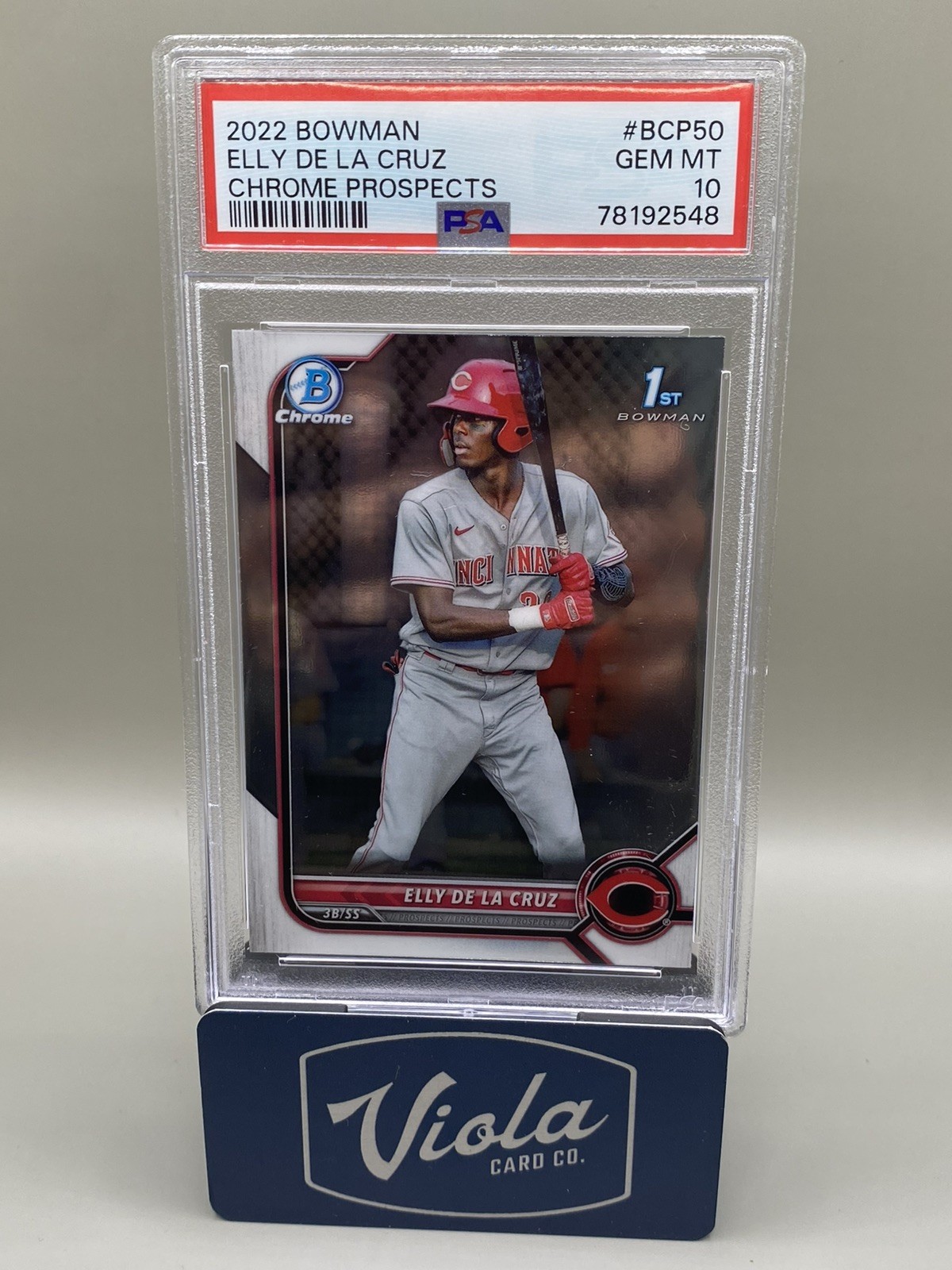 2022 Bowman Chrome Prospects Elly DeLa Cruz RC #BCP50 1st BOWMAN GEM MINT PSA 10