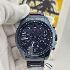 NEW TOMMY HILFIGER MENS 1791560 WATCH STAINLESS STEEL BLUE BRACELET BLUE DIAL