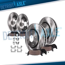 10.94 inch Front 11.06 inch Rear Rotors Brake Pads for 2000 - 2005 Buick Lesabre