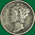 1925-D Mercury Dime Very Fine VF Coin #41686