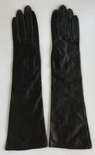 VTG Women's Real Kid Gloves Black Opera Formal Evening Size 6 1/2 Buttery Soft