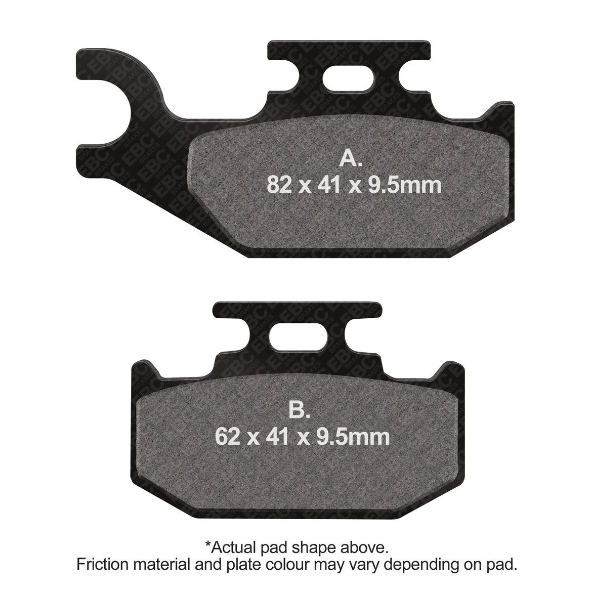 EBC Motorcycle R Brake Pads Rear Right for Can Am Maverick 1000 R STD 2014-2015
