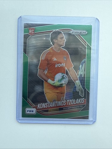 2025-26 Panini Prizm FIFA Soccer Konstantinos Tzolakis Green Prizm RC 1/5 #219