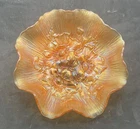 WOWSER!!! VINTAGE CARNIVAL NORTHWOOD  MARIGOLD POPPY SHOW BOWL  “SUPER COLOR”