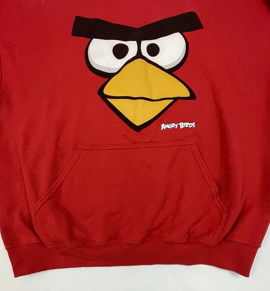 Angry Birds Hoodie Sweat Shirt Red Mens L Large Fifth Sun Licensed - Image 2 of 4