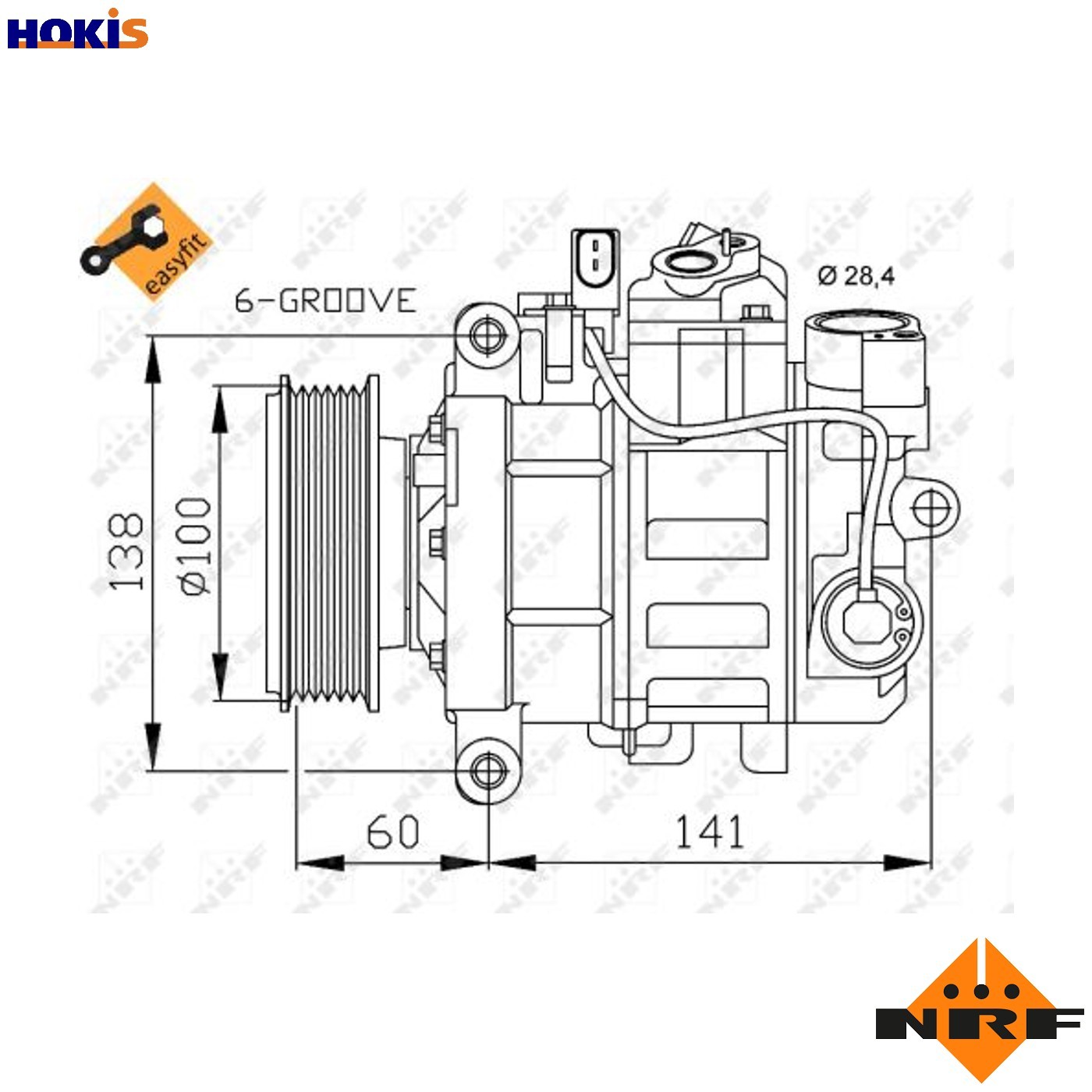 COMPRESSOR AIR CONDITIONING 32263 FOR AUDI A4/S4 BWT/BWE/BGB/BPG/ALT 2.0L 4cyl