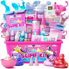 Magical Glow Unicorn Slime Kit, Unicorn Toys with Galaxy Slime, Holiday Gifts