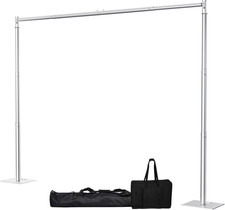 Pipe and Drape Backdrop Stand 8x10ft Heavy Duty Backdrop Stand with Metal Ba...