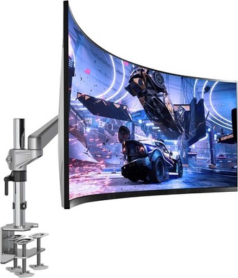 AVLT Single 13''-32'' Monitor Arm Desk Pole Mount fits One Flat/Curved/Ultrawide..