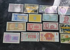 MIXED LOT 80+ WORLD PAPER MONEY BANKNOTES CURRENCY FOREIGN CIR & UNC