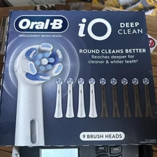 Oral B Replacement Brush Heads iO Deep Clean Round 9 Brushes New Open Box