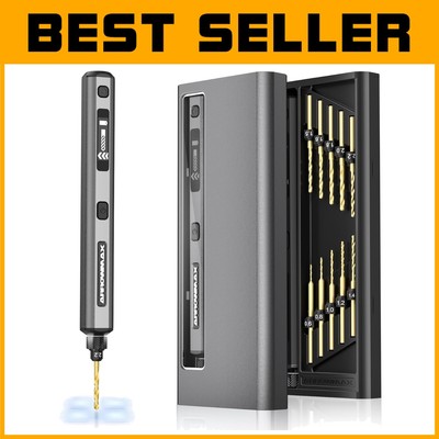 5-Speed Mini Electric Drill Pen with OLED Display & LED Lights for Precision ...