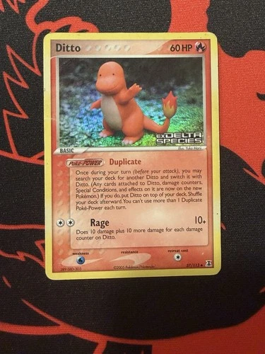 New ListingPokemon TCG Ditto (Charmander) 37/113 Delta Species Reverse Holo Stamped Rare