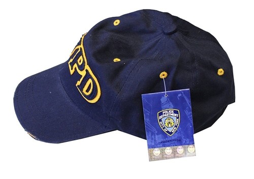 NYPD BASEBALL HAT BALL CAP NAVY GOLD NEW YORK POLICE DEPARTMENT COPS MENS - Picture 2 of 5