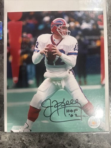 JIM KELLY SIGNED 8x10 FOOTBALL PHOTO