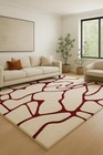 Modern Abstract Hand Tufted Rug | Minimalist Geometric Area Rug