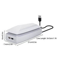 USB Cooling Fan for PS5 Slim Disc/Digital Dustproof Cooler w/8 Modes Light-