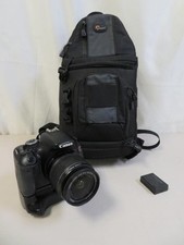 Canon EOS Rebel T3i Camera with Battery Grip, Batteries, Charger, Lowepro Bag