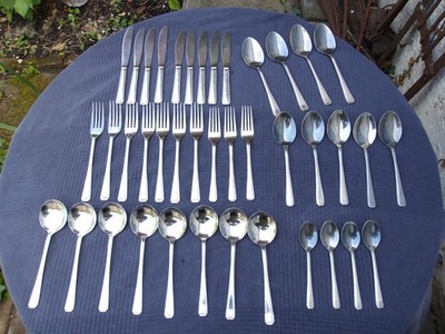 40 Teile Vintage VINERS HARLEY Besteck - Spuren & Anlaufen einiger Teile