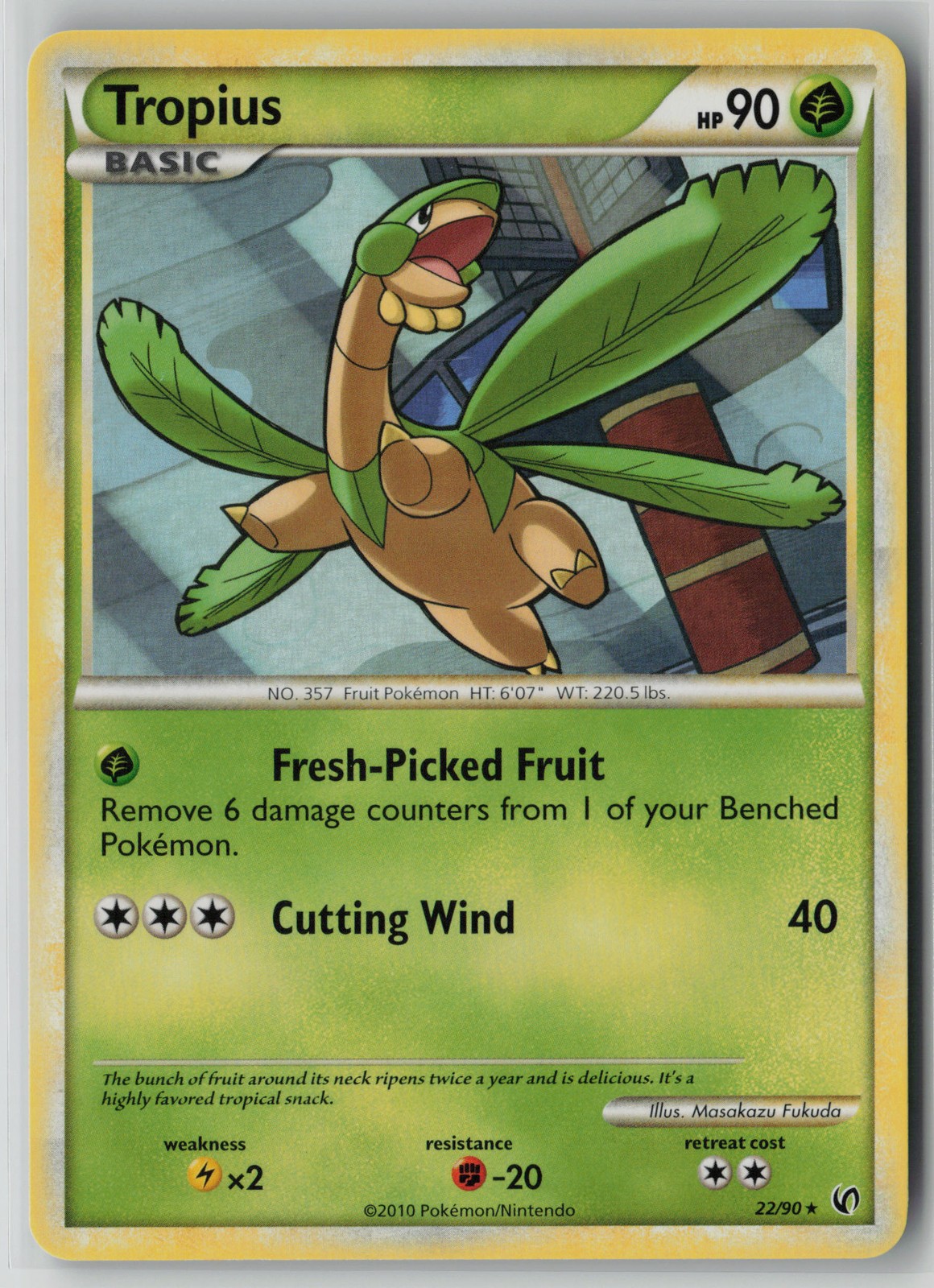Tropius 22/90 Pokemon HGSS Undaunted Rare Lightly Played Card (LP) 1