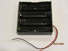 Radio Shack Archer 4 AA Battery Holder with Tinned Wire Leads NOS New