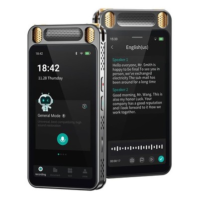 AI Voice Recorder with Playback, 5'' Large Touch Screen Digital Recorder, 13 ...