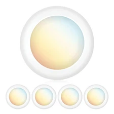 PARMIDA (4 Pack) 5/6 Inch Dimmable 5CCT LED Disk Lights, 15W Flush Recessed C...