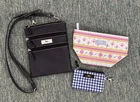 Scout Lot Dark Navy Crossbody Bag, Cosmetic Bag and I.D. Card Coin Change Purse