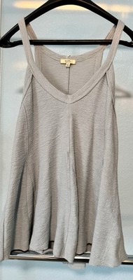 Kori America Heather Gray Sleeveless Tunic Sz Sm Summer Beach Travel Weekend
