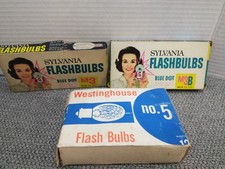 Sylvania Blue Dot M3B, M3 Flashbulbs 12 Blue Bulbs EA WESTINGHOUSE 5 6 BULB