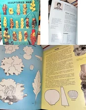 BOOK SCULPTURED WAX CRAFT COURSE BROCHURE DECORATIVE CANDLES CRAFTS WAX FLOWERS
