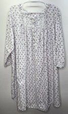 Eileen West Purple Floral Nightgown Prairie Cottagecore Women  s L Cozy