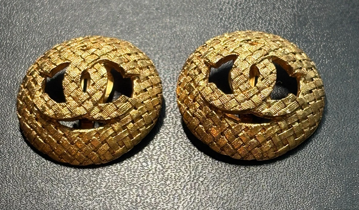authentic vintage chanel earrings products for sale | eBay