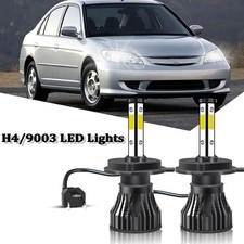2x H4 9003 LED Headlight Kit 6000K High/Low Bulbs For HONDA CIVIC 1992-2002 2003