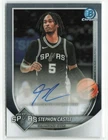 2025-26 Bowman Stephon Castle #BCA-SC Base Chrome Auto Spurs
