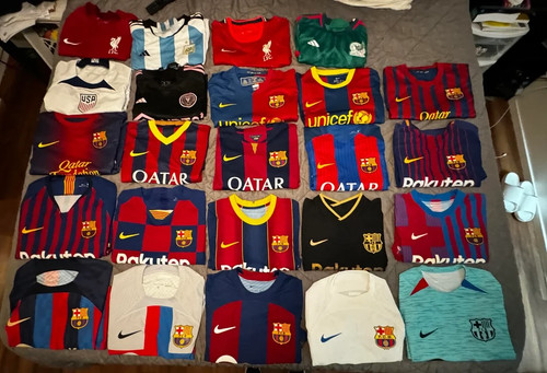 Bulk Lot 5 Soccer Jerseys Nike Adidas Clubs & National Teams Select Your Size