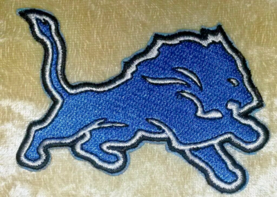 #ad Detroit Lions 3.25quot; Iron On Embroidered Patch Free Tracking $4.95
