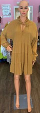 Peach Love Mustard Dress Size:L