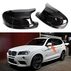 2x For BMW X1 E84 X3 F25 2010-2013 M style Glossy Black Mirror Cover replacement