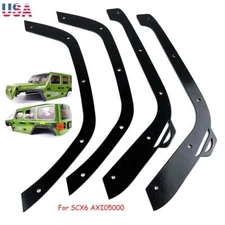4PCS Metal Fender Flares Wheel Eyebrow For Axial SCX6 AXI05000 JEEP JLU Wrangler