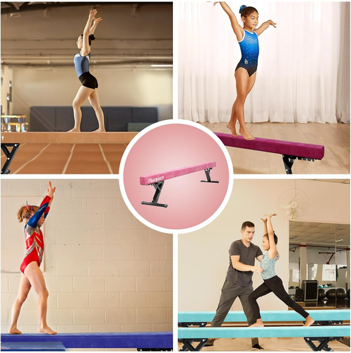 Trave Ginnastica Artistica per Casa Regolabile 244CM, 5 Altezza Regolabiletrave - Foto 4 di 12