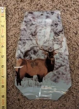 OK Lighting Majestic Elk W Rack Snowy Lamp Glass Light Panel Replacement Pane