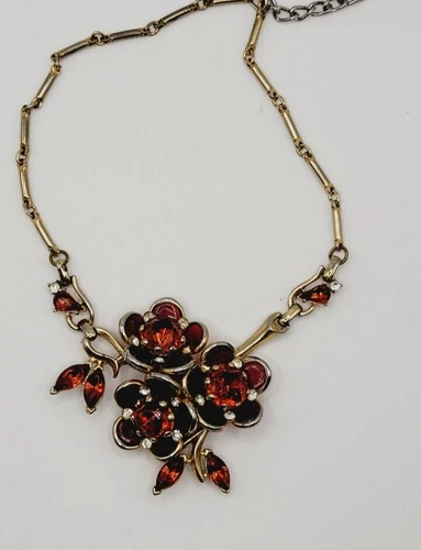 Vintage Designer Poured Glass Gripoix Necklace Unmarked Chanel
