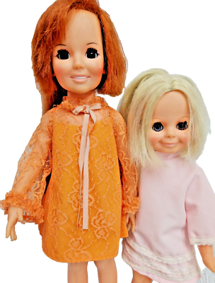 Ideal Velvet Growing Hair & Crissy Dolls 1970 Family vintage 70s 2