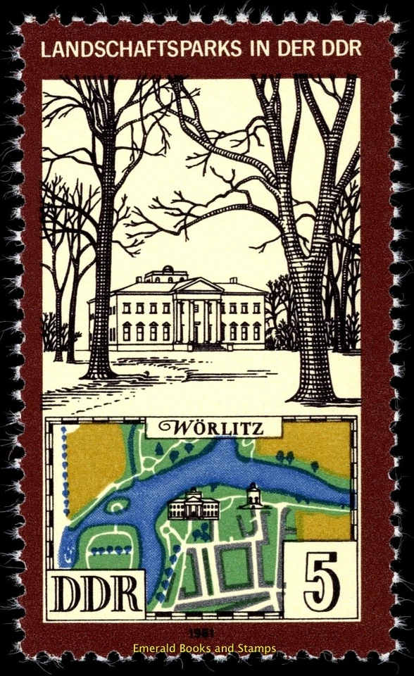 EBS East Germany DDR 1981 - Beautiful Landscape Parks - Michel 2611-2616 - MNH** - Image 2 of 4