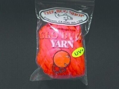 The Bug Shop Glo Bugs Fat Yarn 5 Yds Alaskan Roe Fly Tying