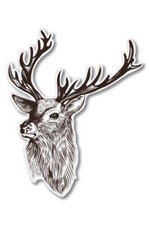 Deer Shape Mountains Nature Car Laptop Phone Vinyl Sticker - SELECT SIZE