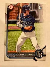 2022 Bowman Draft DOMINIC KEEGAN 1st Bowman RC Tampa Bay RAYS #BD-9