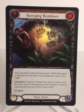 Barraging Beatdown Red Pitch Rainbow Foil NM Unlimited Welcome to Rathe  FAB