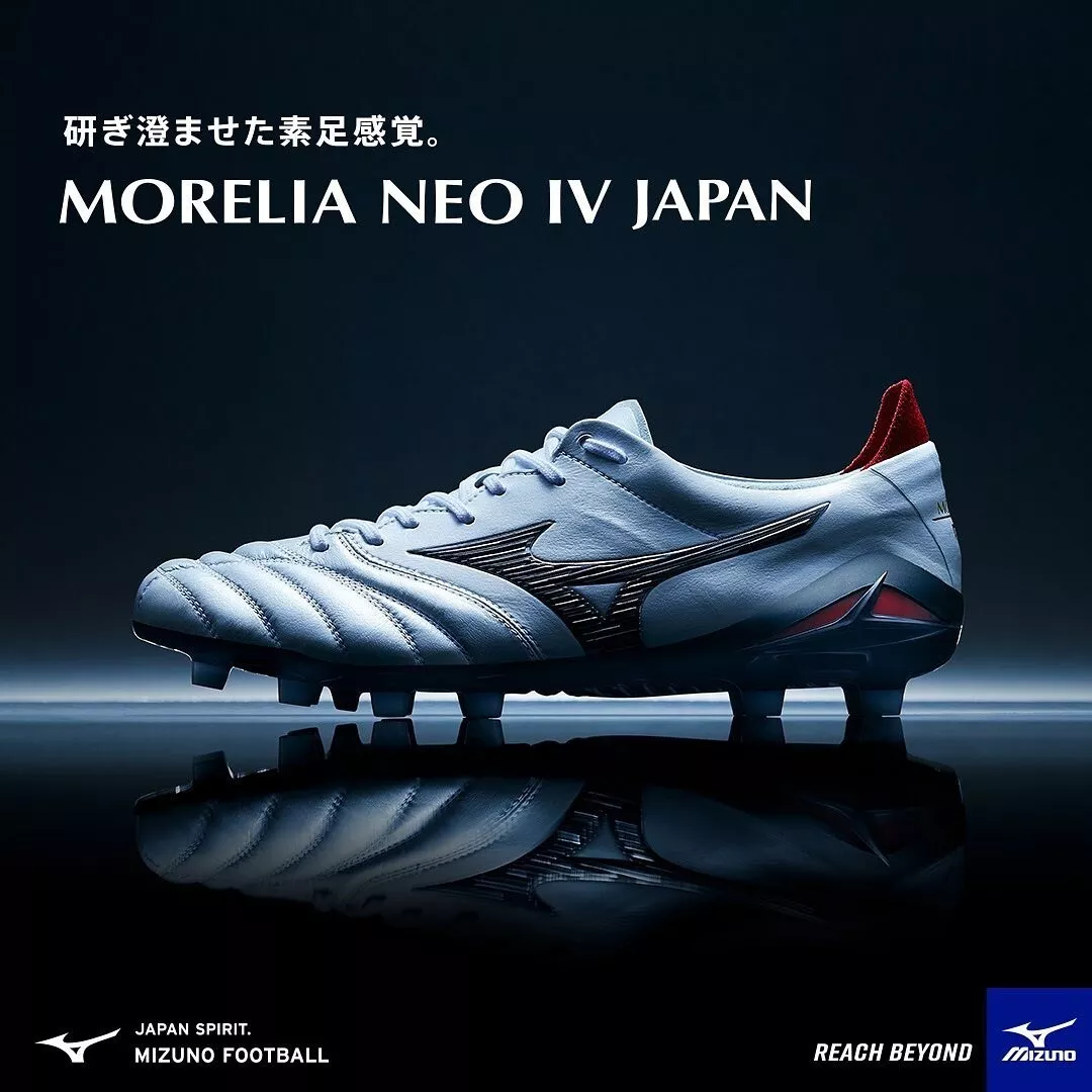 Mizuno Soccer Cleats MORELIA NEO 4 IV JAPAN White/Black P1GA2330